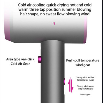 Сешоар Топъл и студен вятър Мощен синьо-лъчев удар с отрицателни йони Грижа за постоянна температура Сешоар с ниска радиация