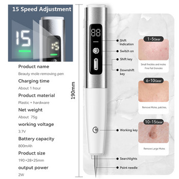 Laser Plasma Pen Professional Skin Tag Remover Μυρμηγκιές Τυφλοπόντικες φακίδες σκούρες κηλίδες Verrugas Melasma Papiloma Tattoo Demoval Beauty Tools