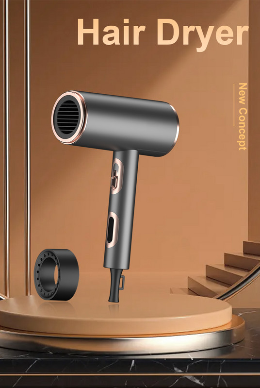 Profesionalno sušilo za kosu od 2200 W, kućanski aparat Blu-Ray sušilo velike snage s negativnim ionima, antistatičko sušilo za kosu, vruće i hladno, salonsko sušilo za kosu