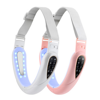 Συσκευή ανύψωσης προσώπου LED Photon Therapy Facial Slimming Vibration Massager Double Chin V Face Shaped Cheek Lift Belt Machine