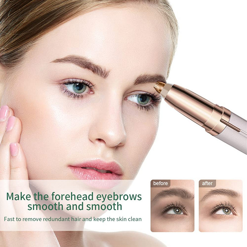 Szemöldök epilátor fájdalommentes precíziós szemöldökvágó szemöldök arcborotva nőknek arcszőrtelenítés LED fénnyel