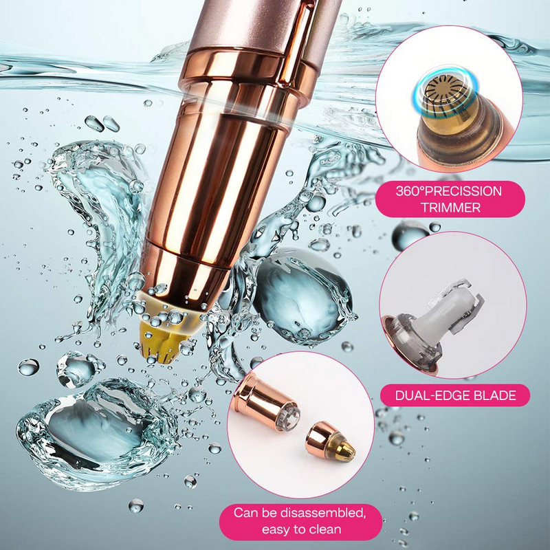 Szemöldök epilátor fájdalommentes precíziós szemöldökvágó szemöldök arcborotva nőknek arcszőrtelenítés LED fénnyel