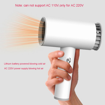 Универсален AC 220V USB акумулаторен сешоар за коса с горещ и студен вятър Пътуващ сешоар за рисуване на дома, на открито, САЩ щепсел