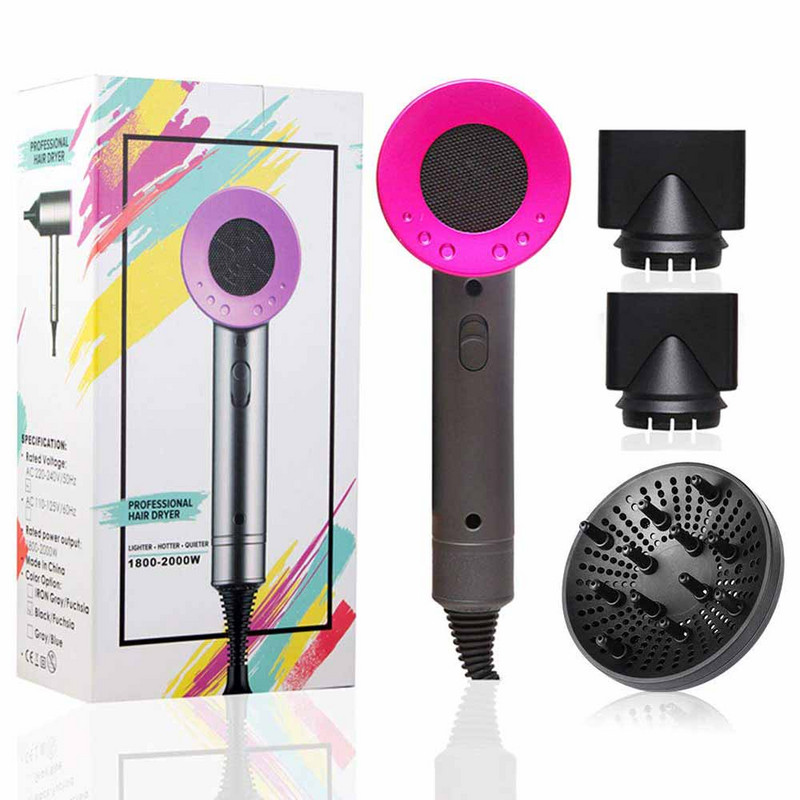 Snažna sušila za kosu Profesionalno brzo sušenje Sklopivi kućanski aparat Sušilo za kosu s negativnim ionskim puhanjem Salon stil Vruće Hladan vjetar