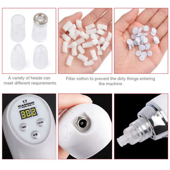 Digital Diamond Microdermabrasion Vacuum Cleaner Blackhead Facial Machine Deep Cleaning Pores Deep Cleaning Skin Care Tool