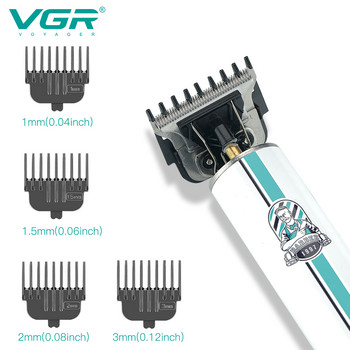 VGR Hair Trimmer T9 Hair Clipper Professional Hair Cutting Machine Ασύρματη επαναφορτιζόμενη μεταλλική ηλεκτρική κουρευτική μηχανή για άνδρες V-079
