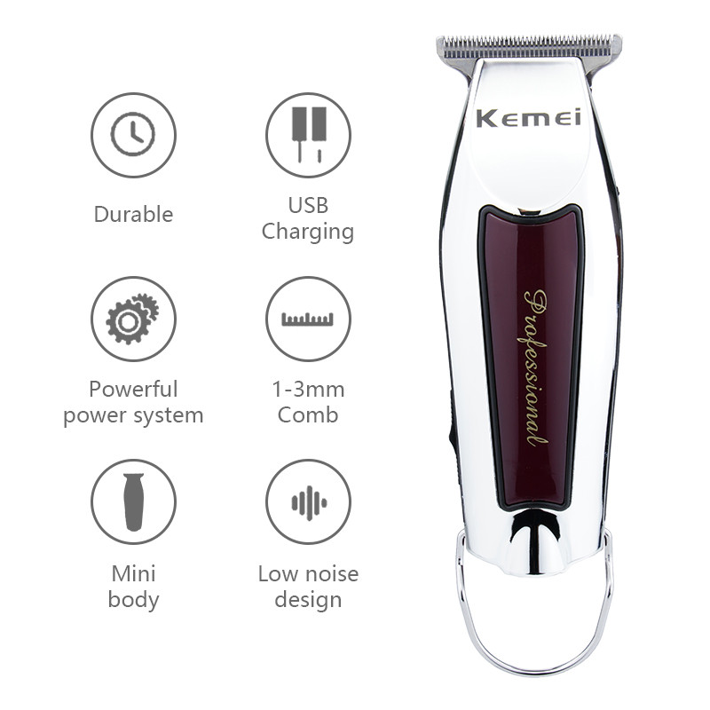Kemei Mini Trimmer férfiaknak Hajvágó gép Borotválkozás Professzionális Hajvágó Gép Nyíró Vágó Borotva Szakáll Borotva Borotva