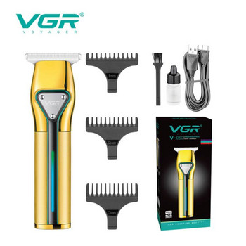 VGR Тример Професионален тример за коса Безжична машинка за подстригване Машина за подстригване 0 mm Режеща самобръсначка Тример за брада за мъже V-960