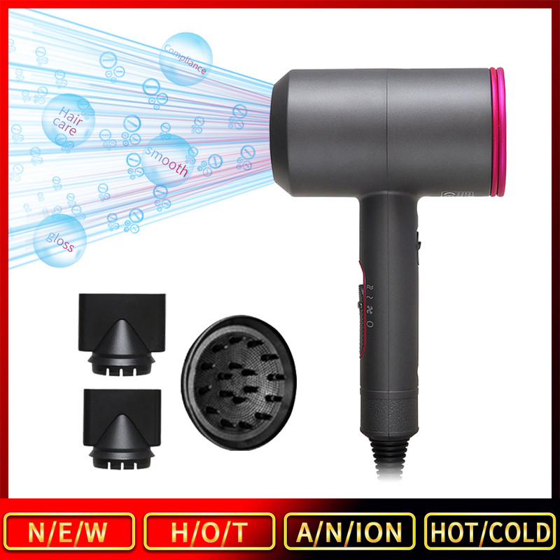 New Salon Hair Dryer Πιστολάκι Negative Ionic Professional πιστολάκι Ισχυρό πιστολάκι μαλλιών Travel Homeuse Στεγνωτήρας Ζεστός κρύος άνεμος