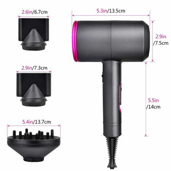 Multifunction Heat Protection Leafless Hair Dryer Brush Negative Ion Blower Anion Hair Dryer Diffuser Technical Air Blow Dryer