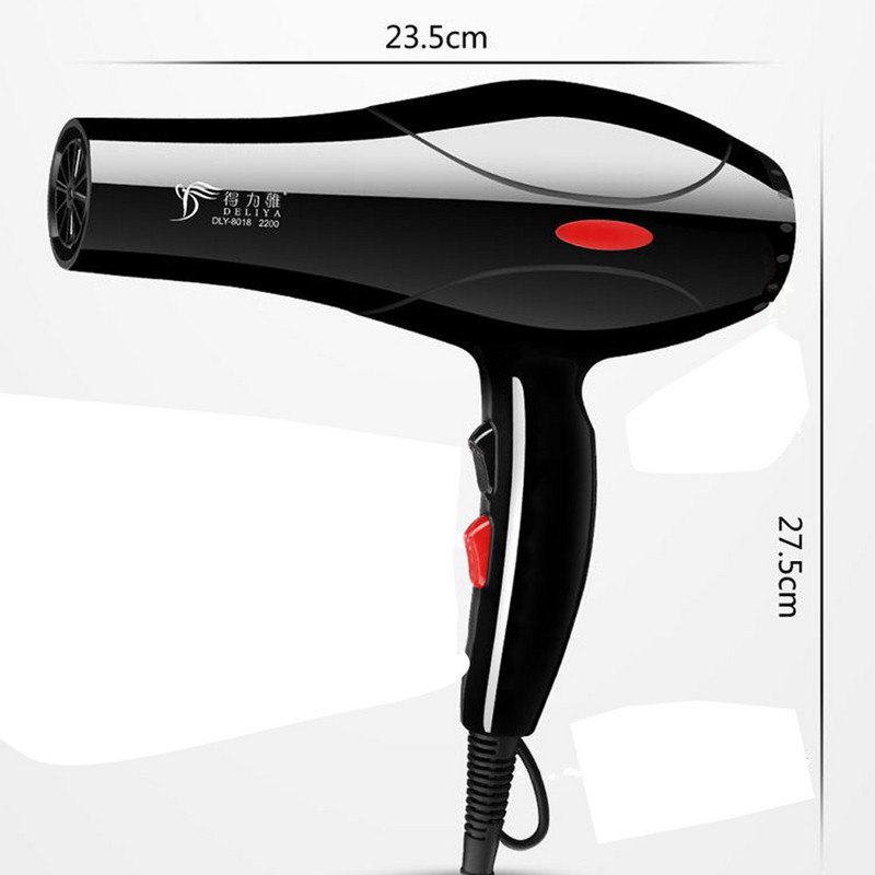 2200w Negative Ion Hair Dryer Professional Blue Light Anion Blow Dryer Salon Hair Styling Στεγνωτήρας μαλλιών 2 Speed 3 Heat Settings