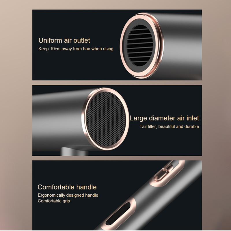 Profesionalno sušilo za kosu s negativnim ionima od 220 V, s toplim i hladnim zrakom, 2200 W, snažno sušilo za kosu, plavo svjetlo, antistatičko sušilo za kosu