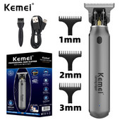 kemei KM-1757 hajvágó Férfi szakállvágó Zero Gapped T-Blade hajvágó gép Akkus professzionális fodrász élvágó