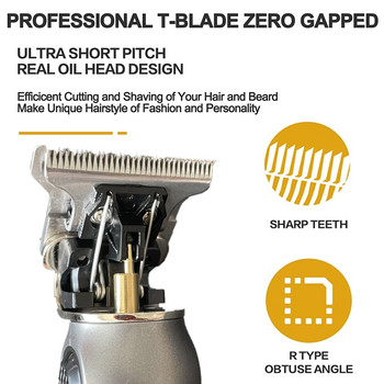 kemei KM-1757 κουρευτική μηχανή ανδρών Beard Trimmer Zero Gapped T-Blade Hair cutting Machine Cordless Professional Barber Edgers Cutter