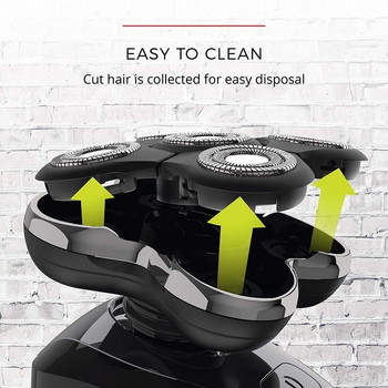 Pro Electric Shaver For Men Wet Dry Head Electric Razor Trimmer για τα μαλλιά Επαναφορτιζόμενη φαλακρή μηχανή ξυρίσματος 5 σε 1 κιτ περιποίησης