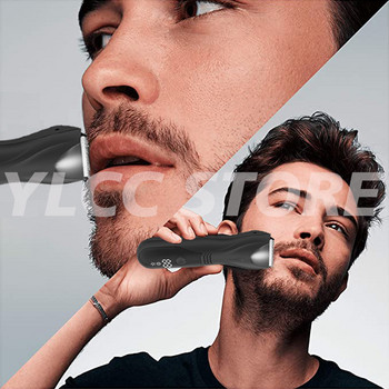 Машинка за подстригване на косми по тялото за мъже Тример с електрически топки Подстригваща машина за тяло и премахване на косми в срамните слабини Водоустойчив LED дисплей Самобръсначка за брада