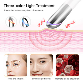 IPL Hot Compress Eye Massager Vibrator Red Blue Light Skin Care Essence Importer Beauty Health Μαύροι κύκλοι Αφαίρεση σακούλες ματιών