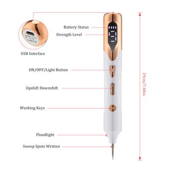 Laser Plasma Mole Removal Pen Removal Black Spot Freckle Dark Tag Nevus Pimple Dot Spot Tattoo Cleaner Skin Pore Care Πένα λέιζερ