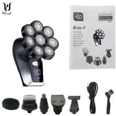 8 Penge Multi Grooming Kit Digitális kijelző Elektromos Borotva Hajvágó Szakáll Rlectric Borotva Nedves Száraz Férfi Arcborotvagép