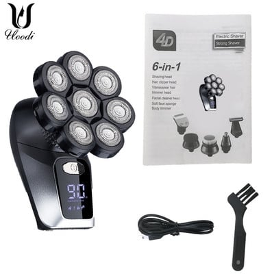 8 Penge Multi Grooming Kit Digitális kijelző Elektromos Borotva Hajvágó Szakáll Rlectric Borotva Nedves Száraz Férfi Arcborotvagép