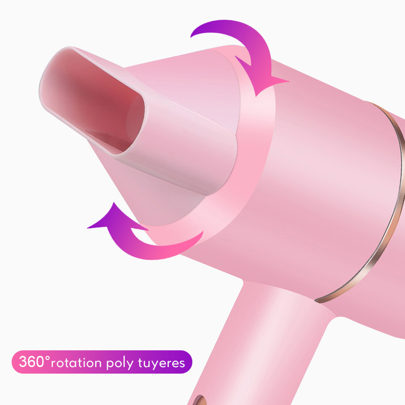 1800 W profesionalus plaukų džiovintuvas 220 V elektrinis džiovintuvas Plaukų plaktukas Plaukų džiovintuvas Blow Negative Ion Blue Light Mini pūstuvas Dry Stiprus vėjas