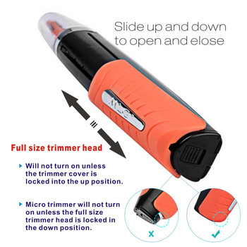 Φορητή ξυριστική μηχανή πολλαπλών λειτουργιών LED Light Trimmer γενειάδας για τρίχες φρυδιών Σώμα κουρευτική αυτιού φρυδιών αφαίρεση μύτης Περιποίηση προσώπου