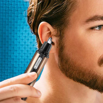 Тример за коса в носа и ушите Водоустойчив инструмент за премахване на косми по лицето Акумулаторна машинка за подстригване на косми в носа Безболезнено подстригване Икономия на енергия