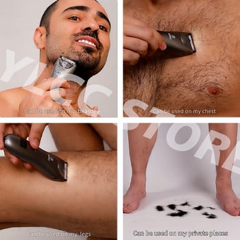 Ανδρική ξυριστική μηχανή Intimate Pubic Trimmer για άντρες Ηλεκτρική βουβωνική κοπή Ανδρική ξυριστική μηχανή για ευαίσθητες περιοχές Αδιάβροχο ξυράφι ασφαλείας Τρίχες μύτης