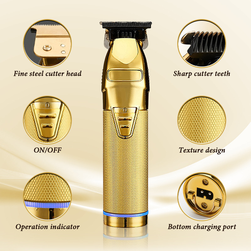 Profesionāls matu griezējs, matu griešanas rīks 4x vadotnes ķemmes, mazgājams USB uzlādējams vīriešiem Frizieris Matu kopšana