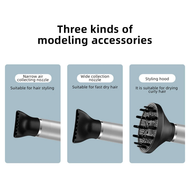 Galingas pūtimas plaukų džiovintuvas Profesionalus neigiamų jonų tylus plaukų džiovintuvas, mažas triukšmas, perkaitimas, apsaugantis plaukų džiovintuvą formavimo įrankis