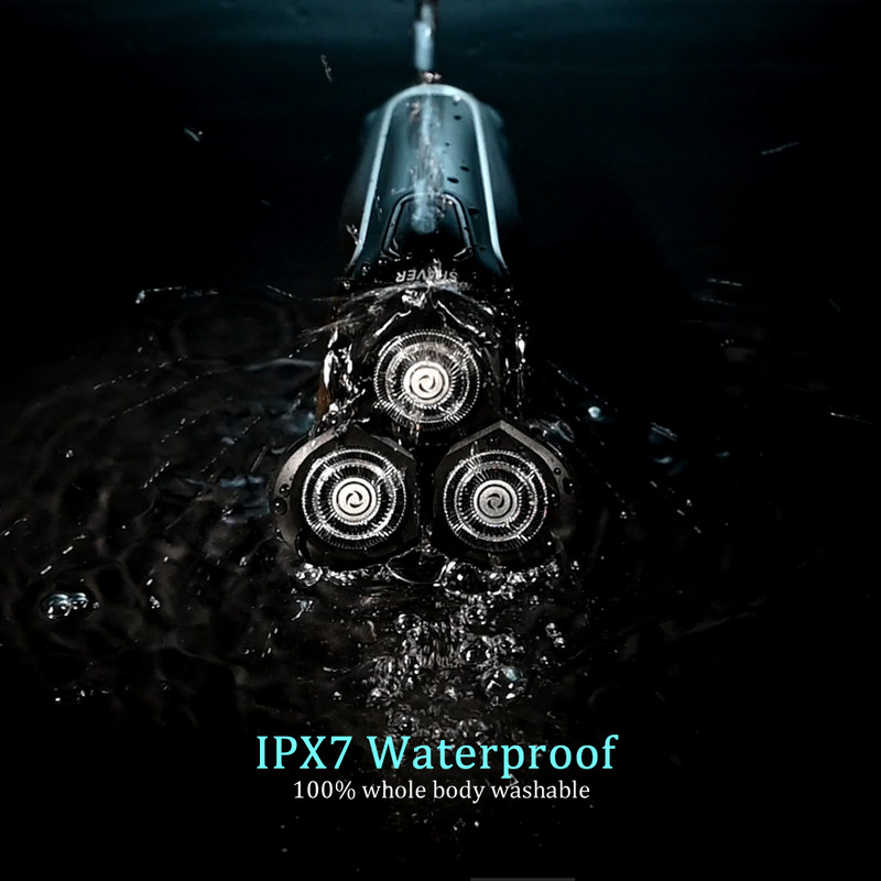 Naujas elektrinis skustuvas įkraunamas elektrinis skustuvas vyrams šlapias ir sausas 4D plaukiojančios galvutės skutimosi mašina barzdos kirpimo mašinėlė plaukų kirpimo mašinėlė