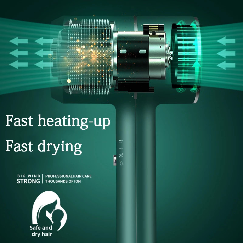 MINi Hajszárító otthoni utazáshoz Hordozható háztartási fűtés és hűtés Könnyű hajvolumen, gyorsan száradó elektromos hajszárító