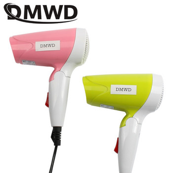 DMWD Мини сешоар за коса Сгъваема къща Преносим термостат за събиране на въздух Traveller Компактен вентилатор Електрически инструменти за оформяне EU
