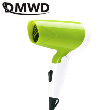 DMWD Мини сешоар за коса Сгъваема къща Преносим термостат за събиране на въздух Traveller Компактен вентилатор Електрически инструменти за оформяне EU