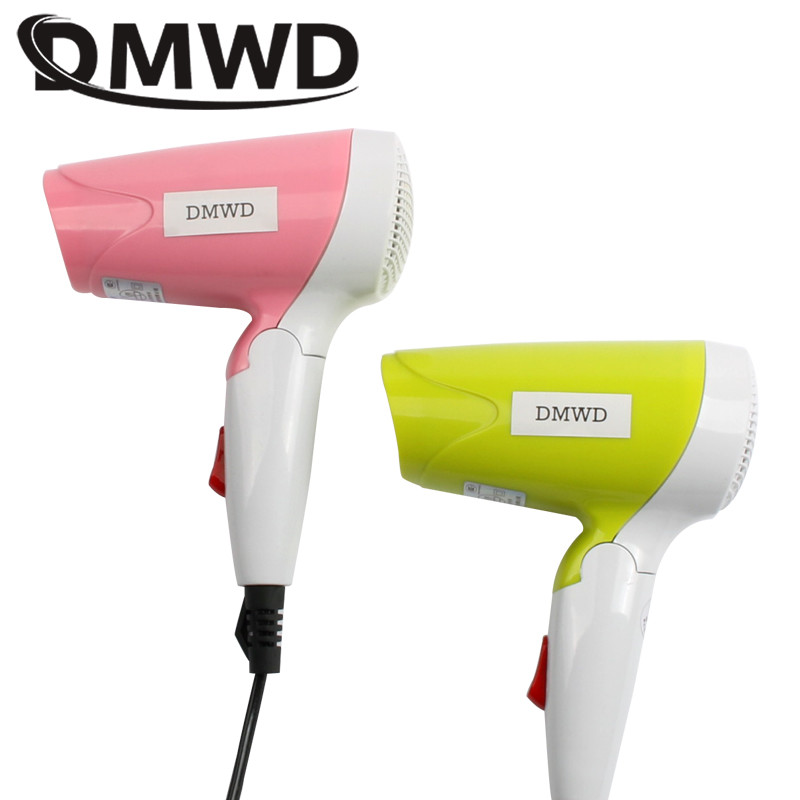 DMWD Mini Hajszárító Összecsukható Ház Hordozható Termosztatikus Levegőgyűjtő Traveler Kompakt fúvó Elektromos Styling Tools EU
