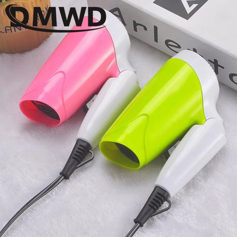 DMWD Mini Hajszárító Összecsukható Ház Hordozható Termosztatikus Levegőgyűjtő Traveler Kompakt fúvó Elektromos Styling Tools EU
