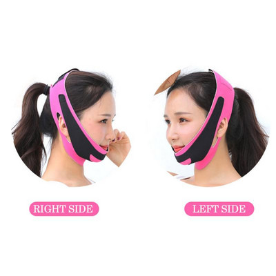 Lifting facial pentru dormit Reduce bandajul dublu pentru bărbie Îngrijirea pielii Față Cureaua de ridicare în formă de V Mască subțire pentru gât