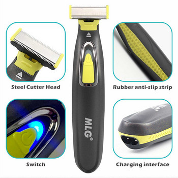 MLG Washable USB Rechargeable Electric Trimmer Razor Shaver Beard Grooming Body Machine Hair Face Care Cleaning