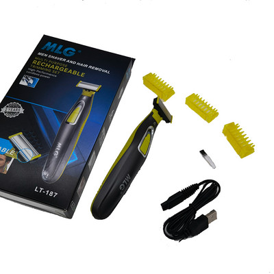 MLG mosható USB újratölthető elektromos trimmer borotva borotva szakállápolás testgép haj arcápoló tisztítás