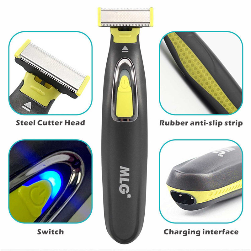 MLG mosható USB újratölthető elektromos trimmer borotva borotva szakállápolás testgép haj arcápoló tisztítás