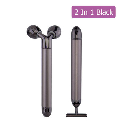 24K Gold Beauty Bar Arcmasszírozó Elektromos Vibráló Rózsakvarc 3D Roller Arc Lifting Test Arc Gua Sha Jade Roller