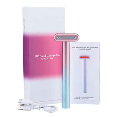 EMS Microcurrent Eye Beauty Massager Red Light Therapy Nyak Arc Masszázs Bőrápoló eszköz Öregedésgátló Bőrfeszesítő Szépségpálca
