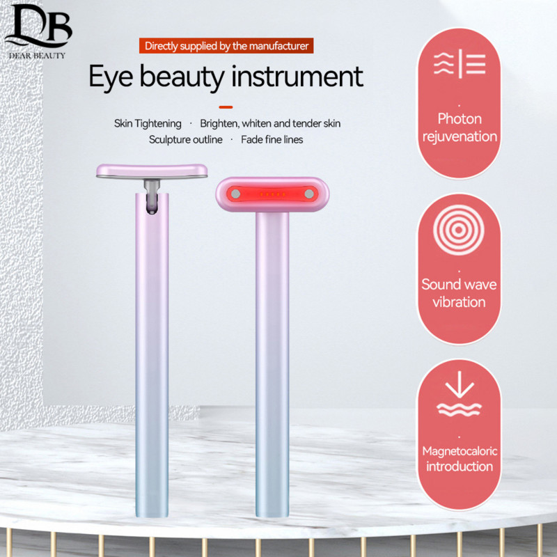 EMS Microcurrent Eye Beauty Massager Red Light Therapy Nyak Arc Masszázs Bőrápoló eszköz Öregedésgátló Bőrfeszesítő Szépségpálca