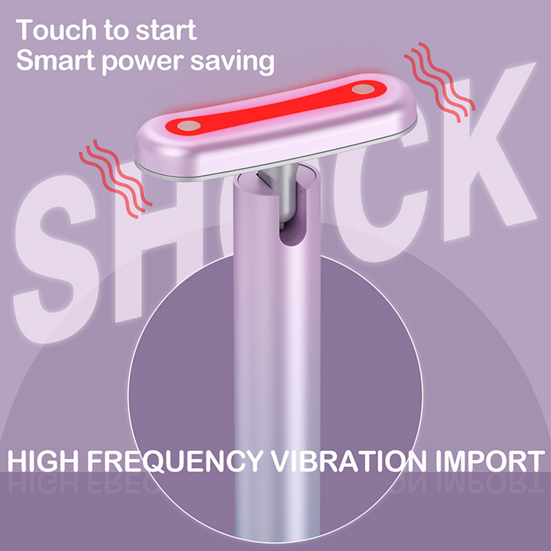 EMS Microcurrent Eye Beauty Massager Red Light Therapy Nyak Arc Masszázs Bőrápoló eszköz Öregedésgátló Bőrfeszesítő Szépségpálca