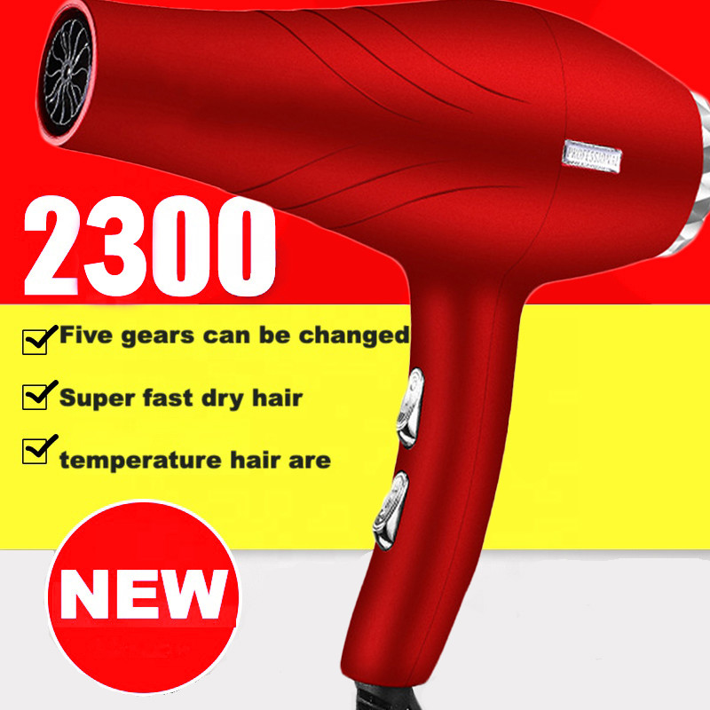 2400W 110V Hot Cold Wind Professzionális hajszárító Hajszárító Hajszárító fodrászathoz háztartási használatra 5 az 1-ben hajszárító Szárító