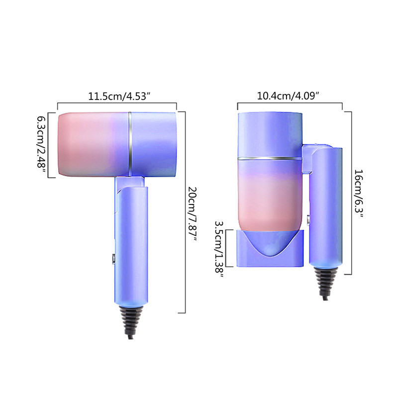 Πτυσσόμενο πιστολάκι μαλλιών Hot/Cold Air Anion Hair Blower Φορητό πιστολάκι μαλλιών ταξιδιού με διακόπτη Hot & Cool Home Hair Care Tool