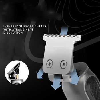 Kemei 1757 Машинка за подстригване Мъжки тример за брада Zero Gapped T-Blade Машина за подстригване Безжична професионална фризьорска фреза