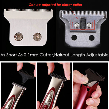 Безжичен акумулаторен тример за коса за мъже Инструмент за подстригване Бръснар Очертаваща машинка за подстригване Професионална електрическа машина за подстригване