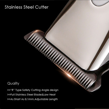 Безжичен акумулаторен тример за коса за мъже Инструмент за подстригване Бръснар Очертаваща машинка за подстригване Професионална електрическа машина за подстригване