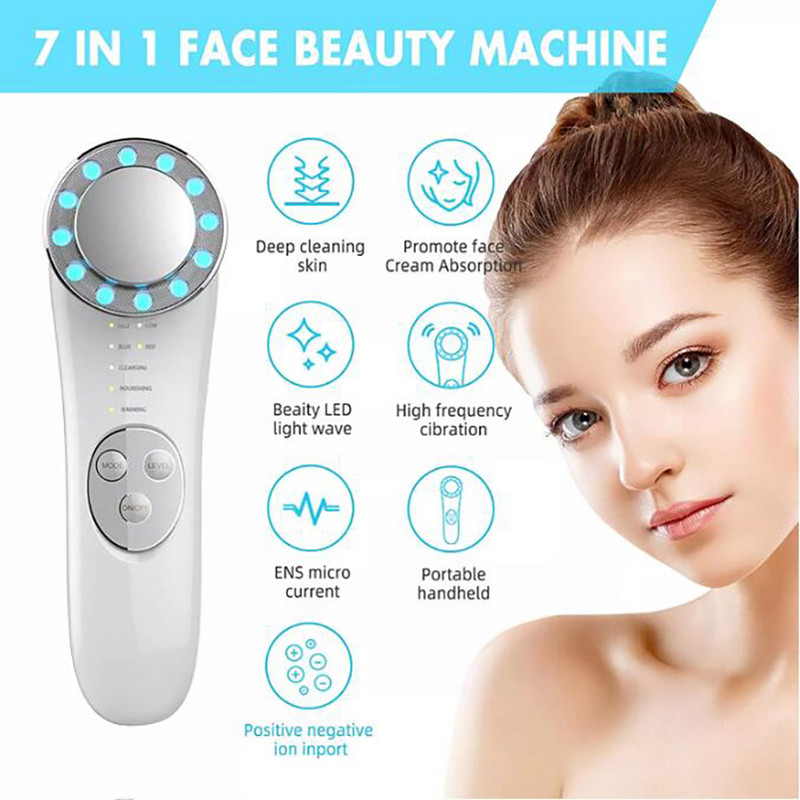 Arcmasszírozó LED fényterápia Arc emelő ránctalanító Bőrfeszesítő Hot Cool Beauty készülék